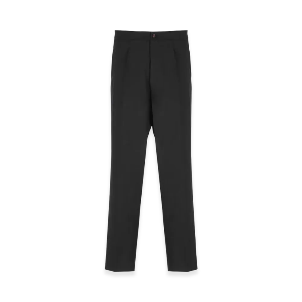 Maison Margiela Wool Herringbone Trousers "Black"