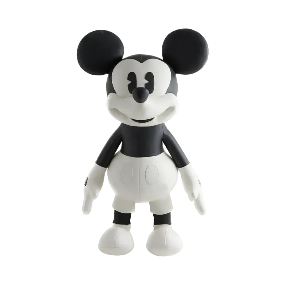 Kith x Disney Mickey & Friends Leather Mickey Plush "Black"