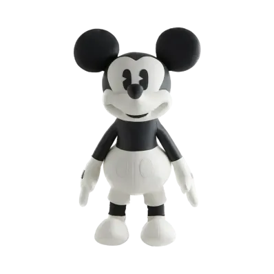 Kith x Disney Mickey & Friends Leather Mickey Plush "Black"