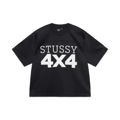 Stussy 4X4 Mesh Football Jersey "Black"
