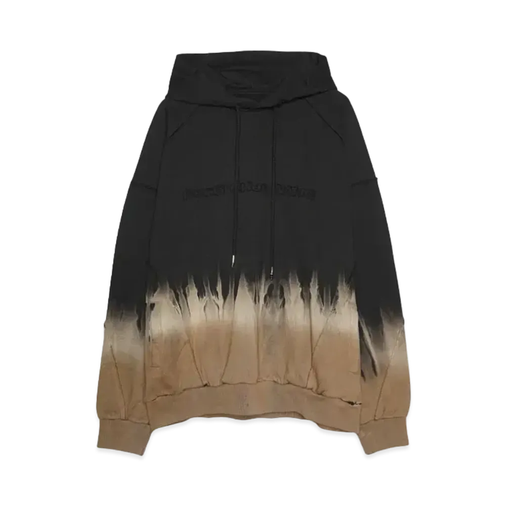 Feng Chen Wang TIE-DYE HOODIE "BLACK/KHAKI"