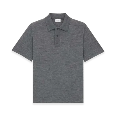 Saint Laurent Cassandre Polo Shirt "Gray"