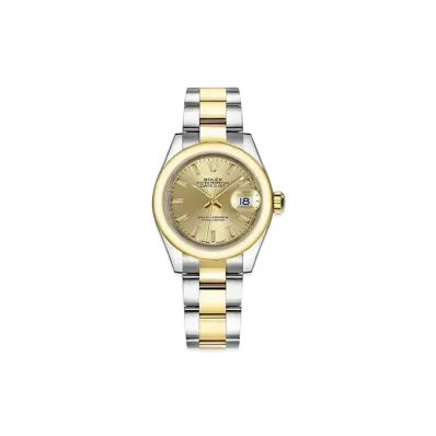 ROLEX Lady-Datejust Oyster 28mm "Champagne/Oyster Steel/Yellow Gold"