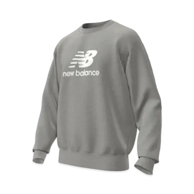 New Balance Essential Stacked Logo Sweat Crew "Grey"