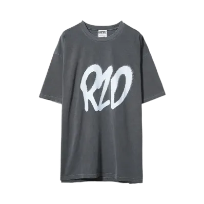 ReZARD × Masato Yamaguchi \ x Spray Logo Print T-Shirts "PIGMENT BLUE"