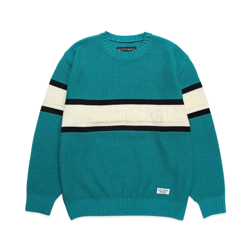 WACKO MARIA Logo Jacquard Knit Sweater "Green"