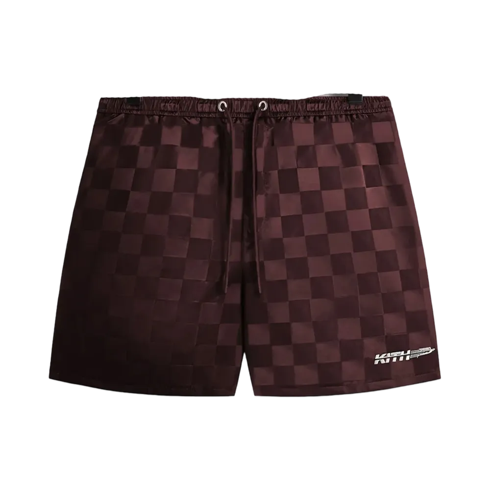 Kith Checkered Satin Collins Short "Rave"