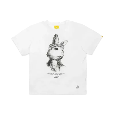 FR2 Rabbit Jesus Garment Dye T-shirt "White"