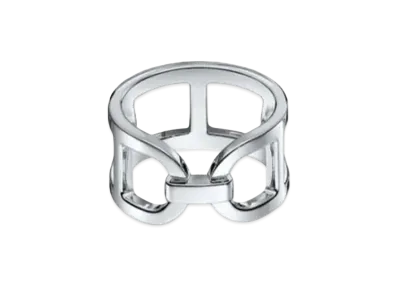 Hermes Ever Chaine D'ancre Ring MM "Silver"