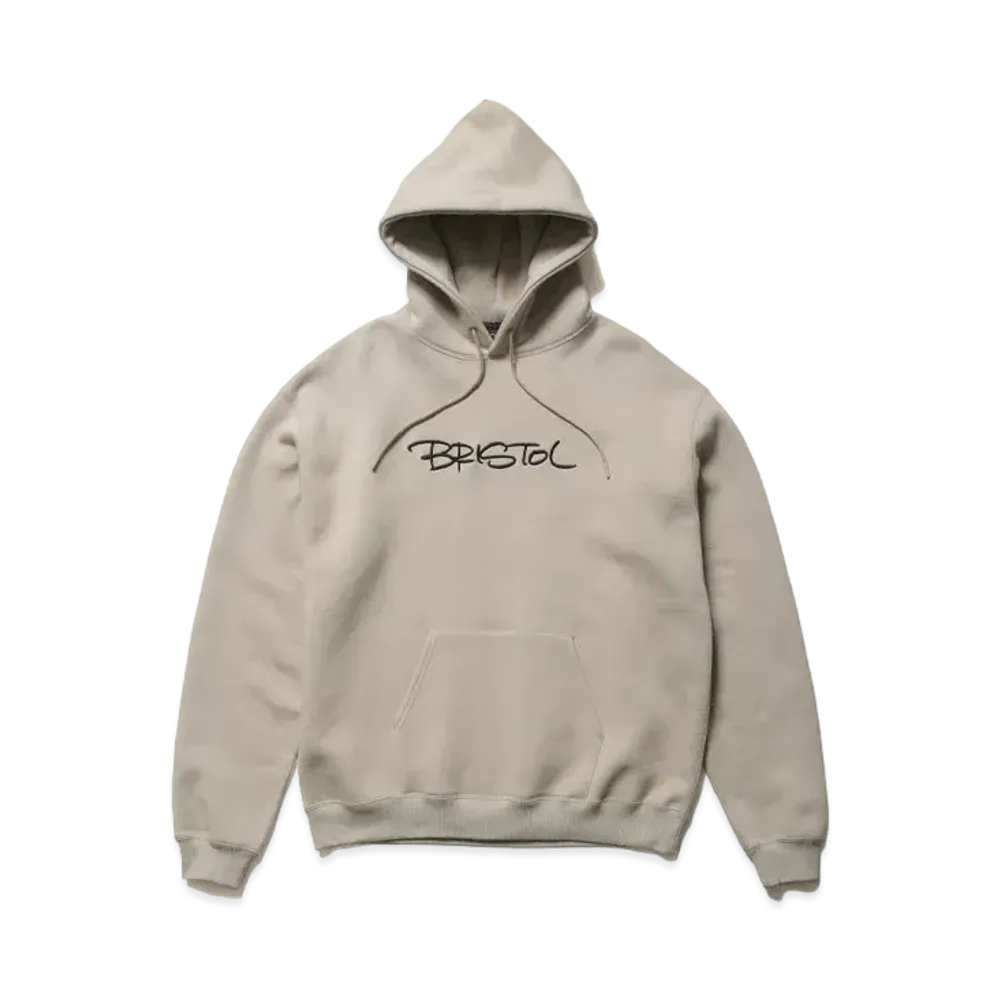 F.C.Real Bristol Embroidery Tagging Loose Fit Sweat Hoodie "Beige"