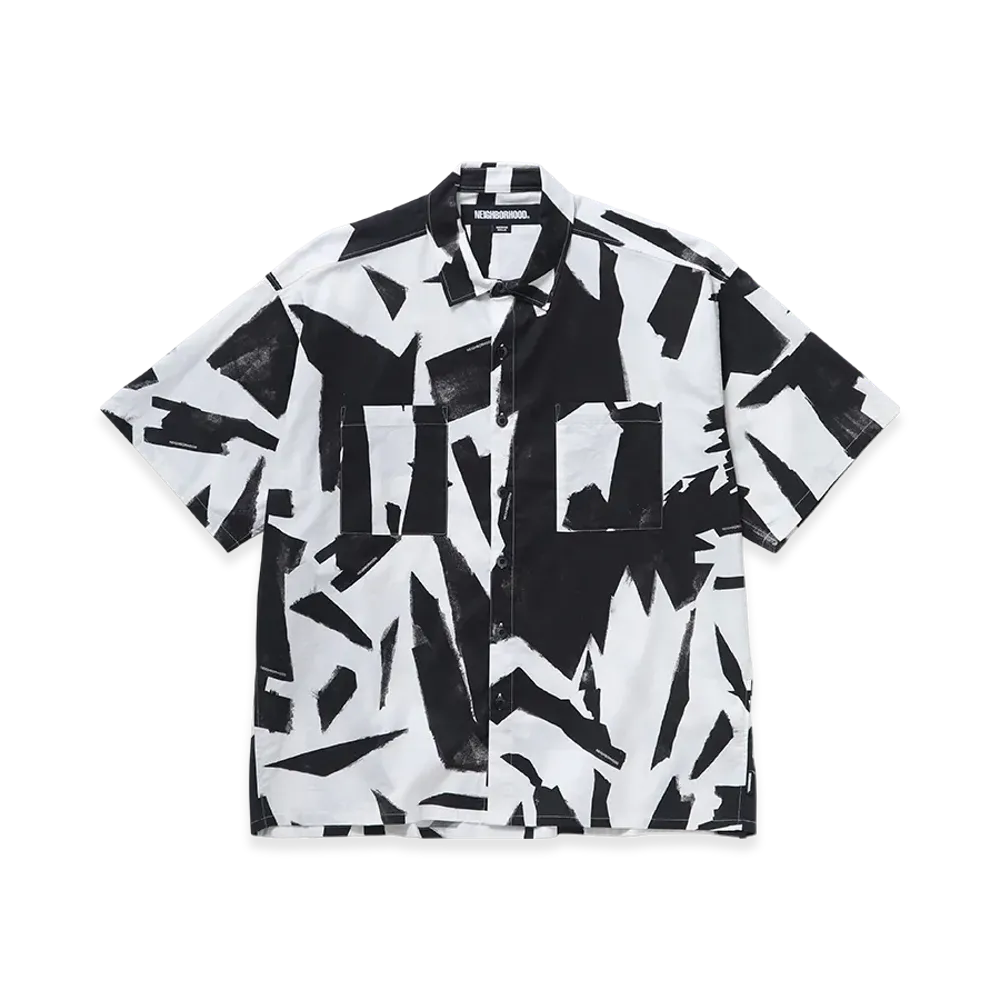NEIGHBORHOOD Abstract Pattern Plain Shirt SS "Ivory"