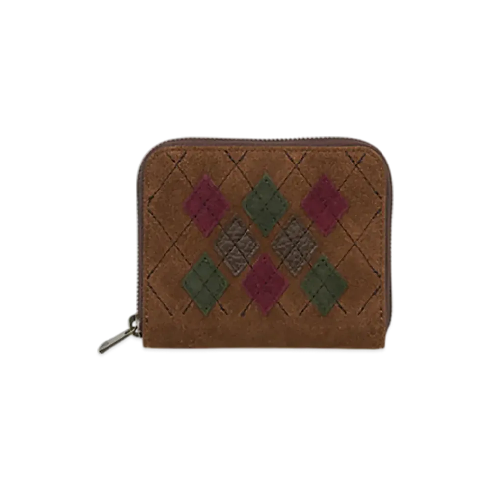 Hender Scheme Argyle Square Zip Purse "Argyle Brown"