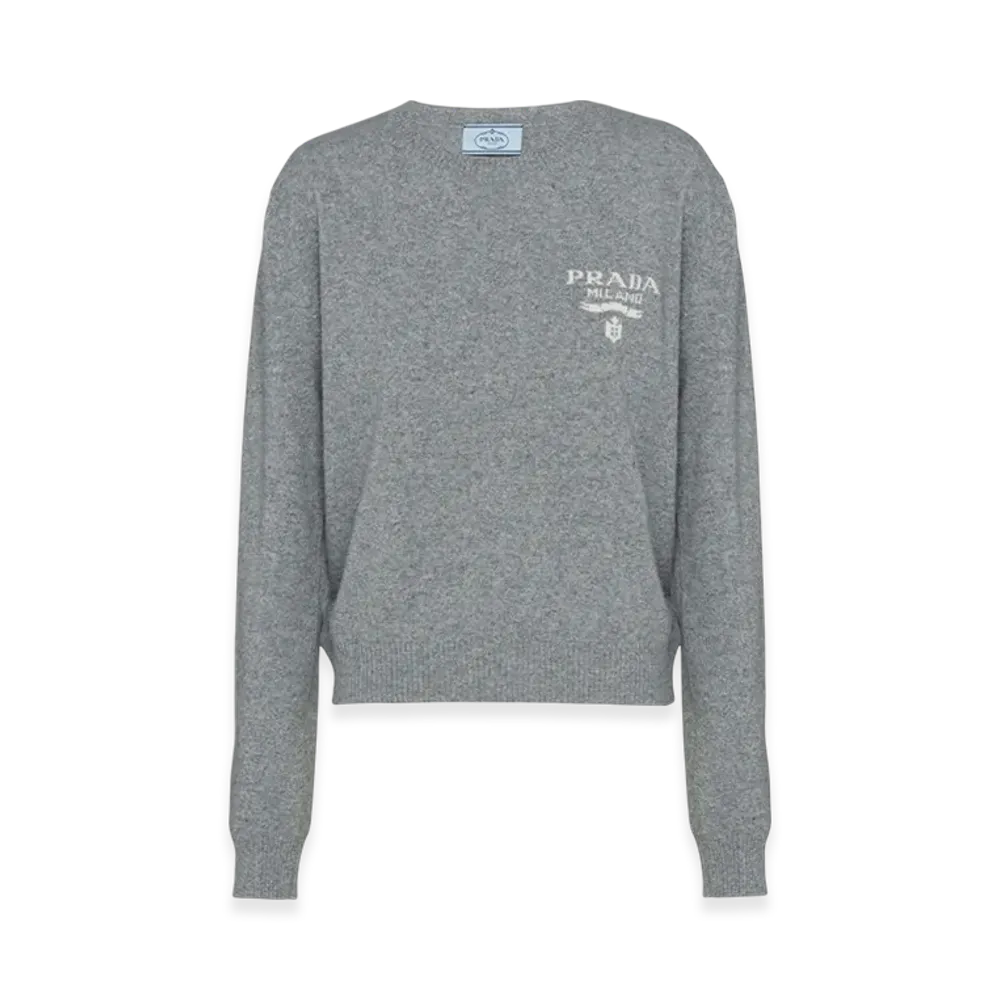 PRADA Women's Cashmere Silk Sweater "Grey"