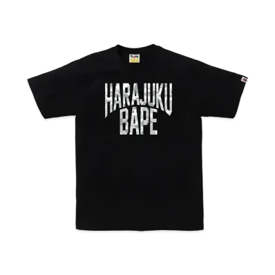 A BATHING APE Bape Store Harajuku NYC Logo Tee "Black"