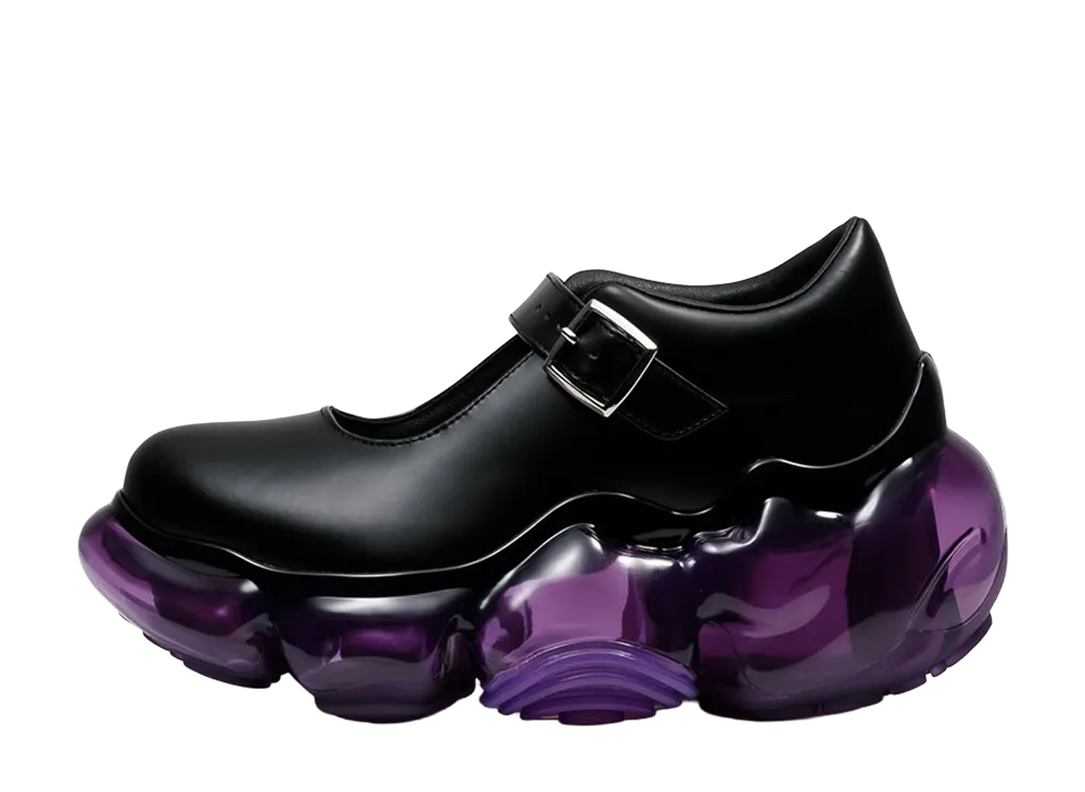 grounds Women's MOOPIE PEBBLE "Suede Black/Purple"