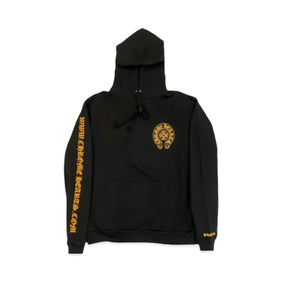 Chrome Hearts Horseshoe Logo Pullover Hoodie "Black/Yellow"