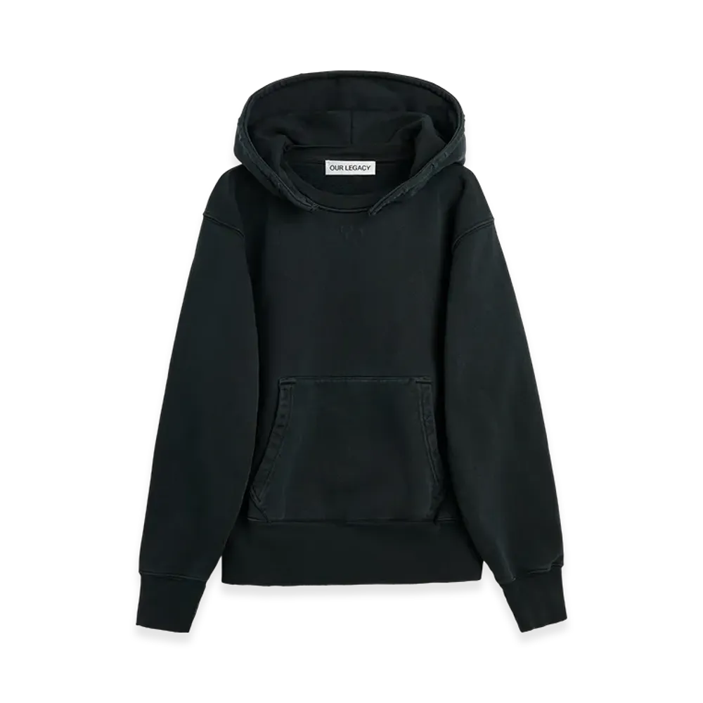 OUR LEGACY Relic Hood "Pigment Black Hefty Fleece"