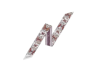 Dior Toile de Jouy Papillon Mitzah Scarf Silk Twill "Multicolor/White"