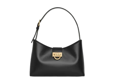 Salvatore Ferragamo Trifolio Shoulder Bag "Black"