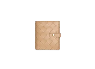 Bottega Veneta Bifold Flap Wallet "Almond"