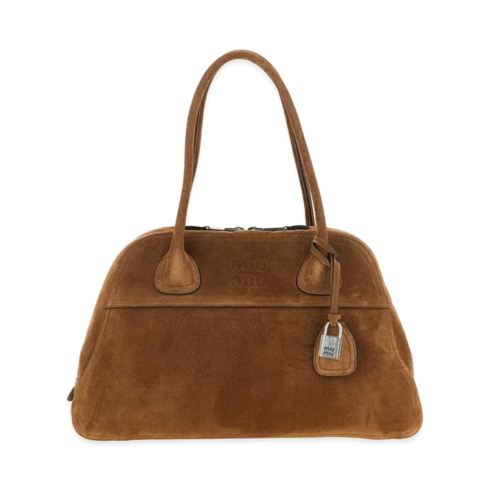 MIU MIU Women's Vivant Suede Leather Bag "Brown"