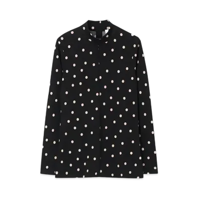 Paul Smith Women's Polka Cut And Sew "Black"