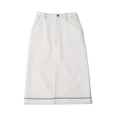 atmos pink Color Stitching Cardboard Tight Sk "White"