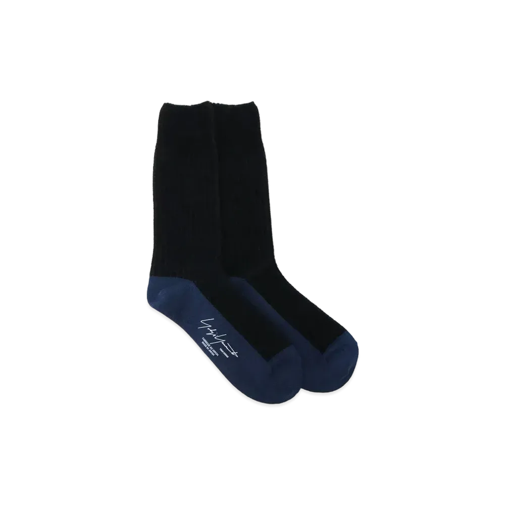 Yohji Yamamoto Pour Homme MOLE STITCH RIB SOCKS "Black"