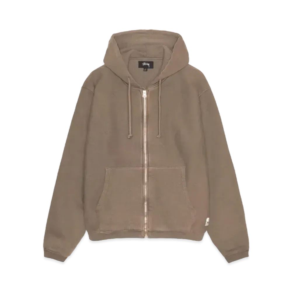 Stussy Waffle Lined Zip Hoodie "Brown"