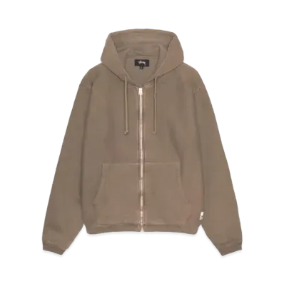 Stussy Waffle Lined Zip Hoodie "Brown"