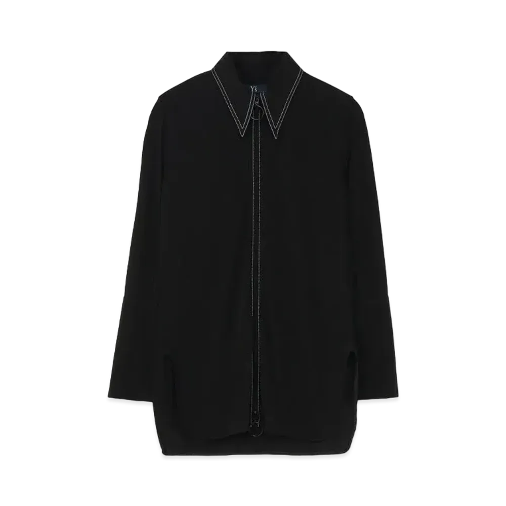 Yohji Yamamoto Y's TRIACETATE DRY SMOOTH BIG CUFF SHIRT "Black"