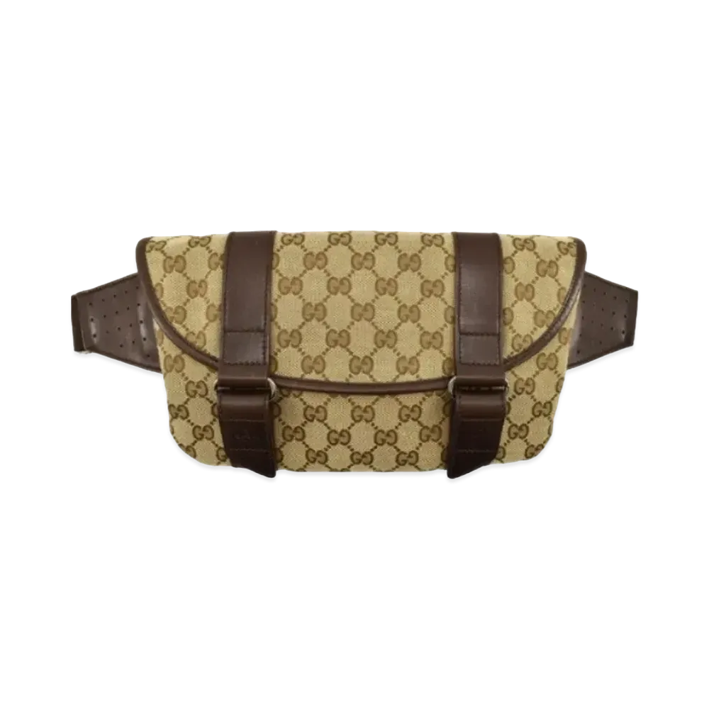 GUCCI GG Canvas Waist Bag "Brown"