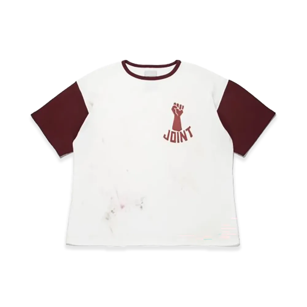 BOW WOW Joint Ribbed SS CS Aging "White/Burgundy"