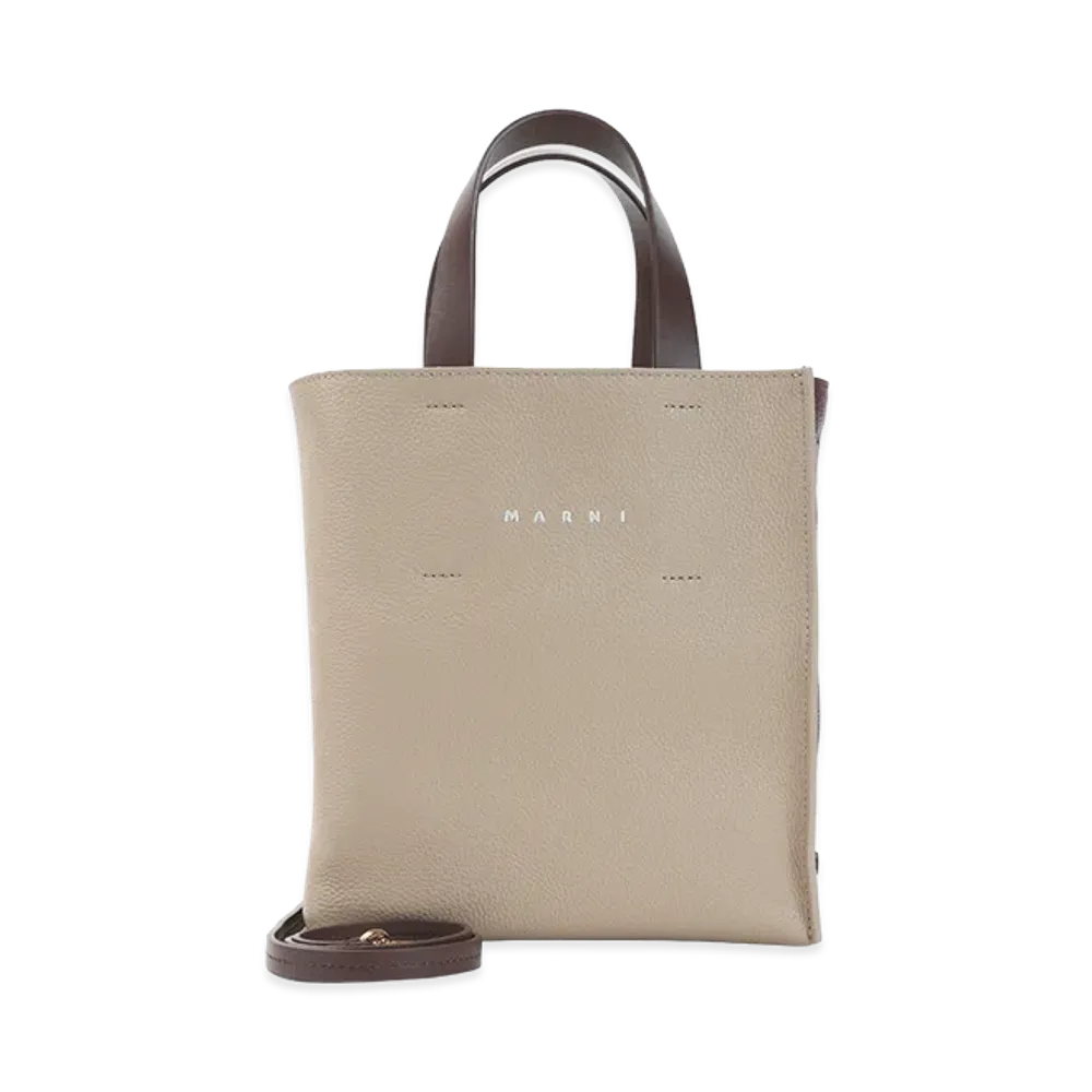 MARNI Women's Two-Tone Leather Mini Museo Handbag "Multi"