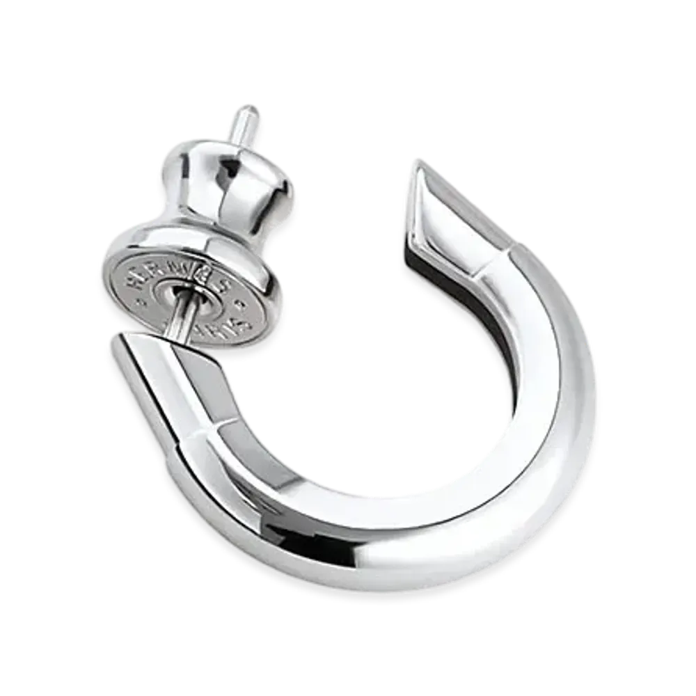 Hermes Sabot Single Earring "Noir"