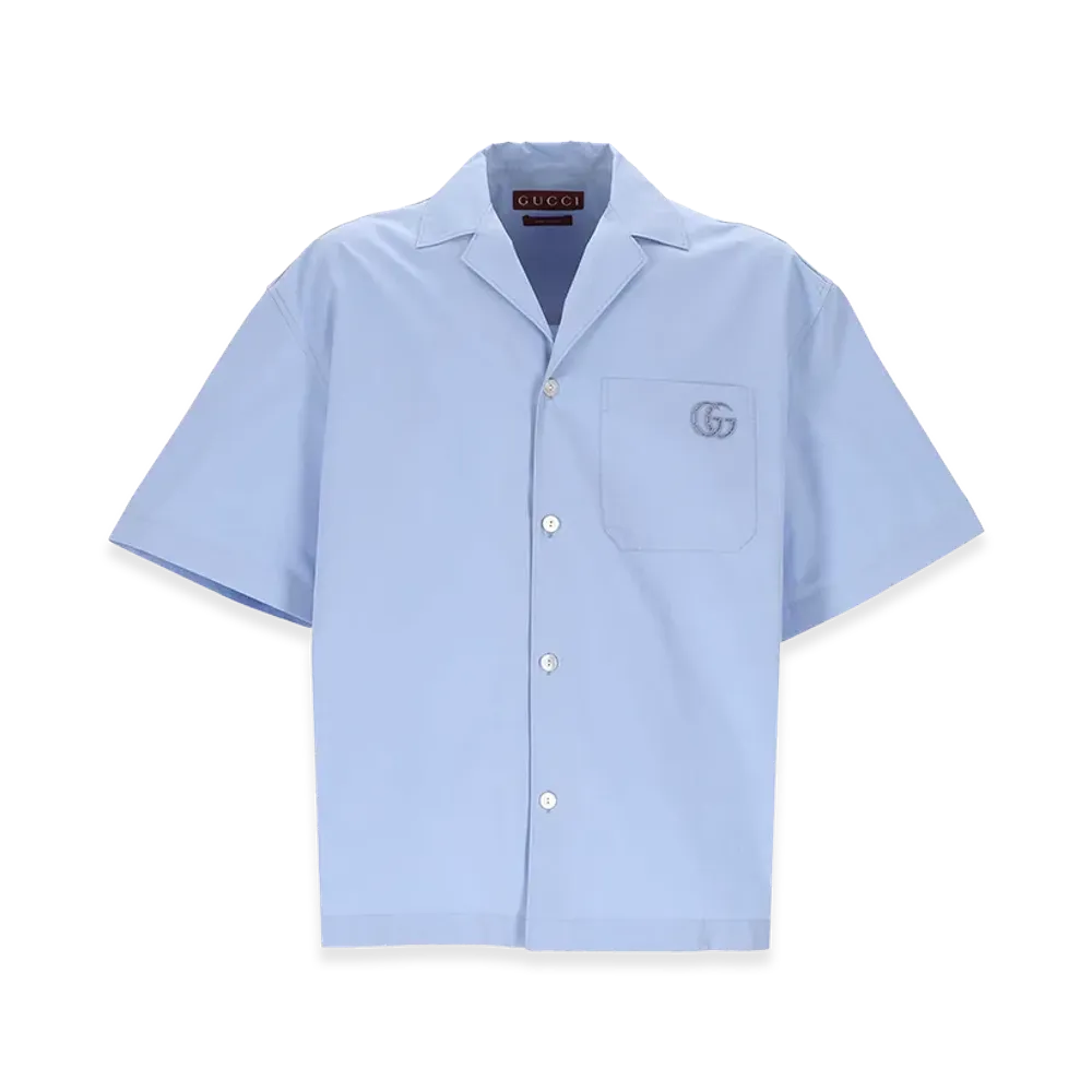 GUCCI Poplin Shirt "Light Blue"