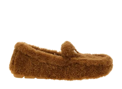 PRADA Women's Shearling Loafers "Camel"