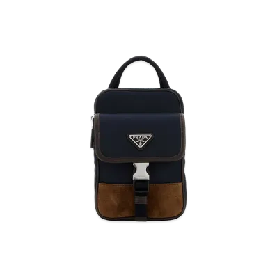 PRADA Two-Tone Nylon And Suede Phone Case "Multicoloured"