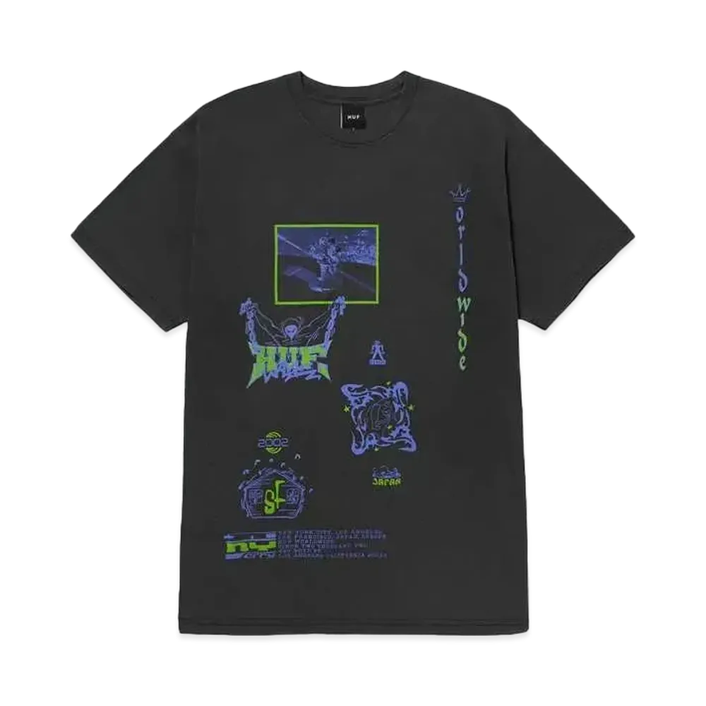HUF Spring 24 Zine Washed Tee "Washed Black"