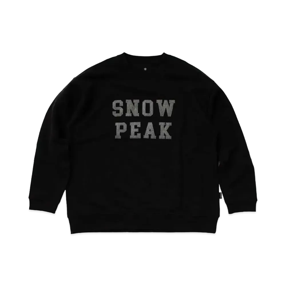 snow peak Felt Logo Sweatshirt Pullove "Black"
