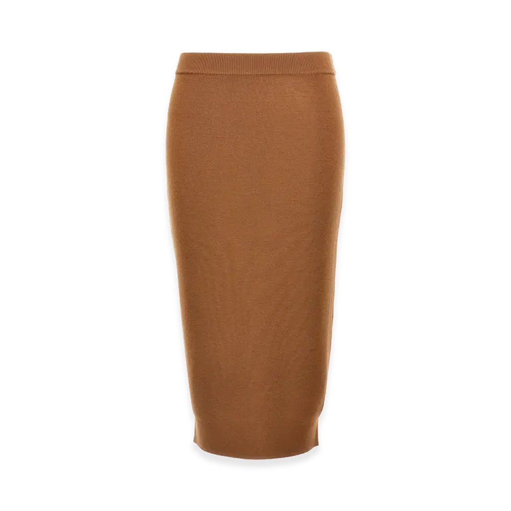 Saint Laurent Women's Wool Skirt "Brown"