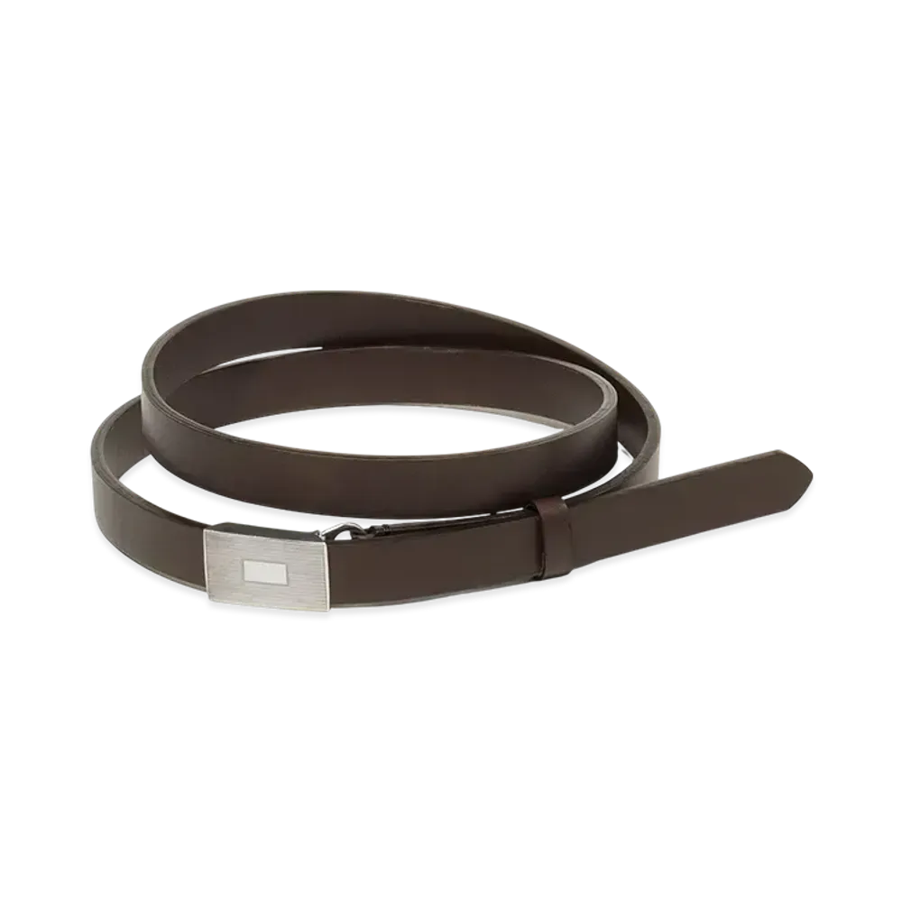 AURALEE Slide Buckle Belt "Brown"