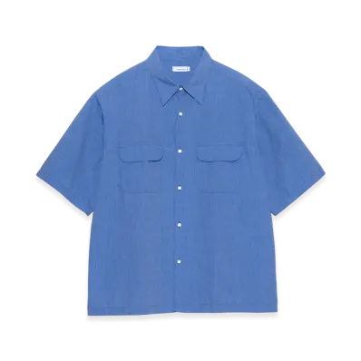 nanamica Regular Collar End On End S/S Shirt "Blue"