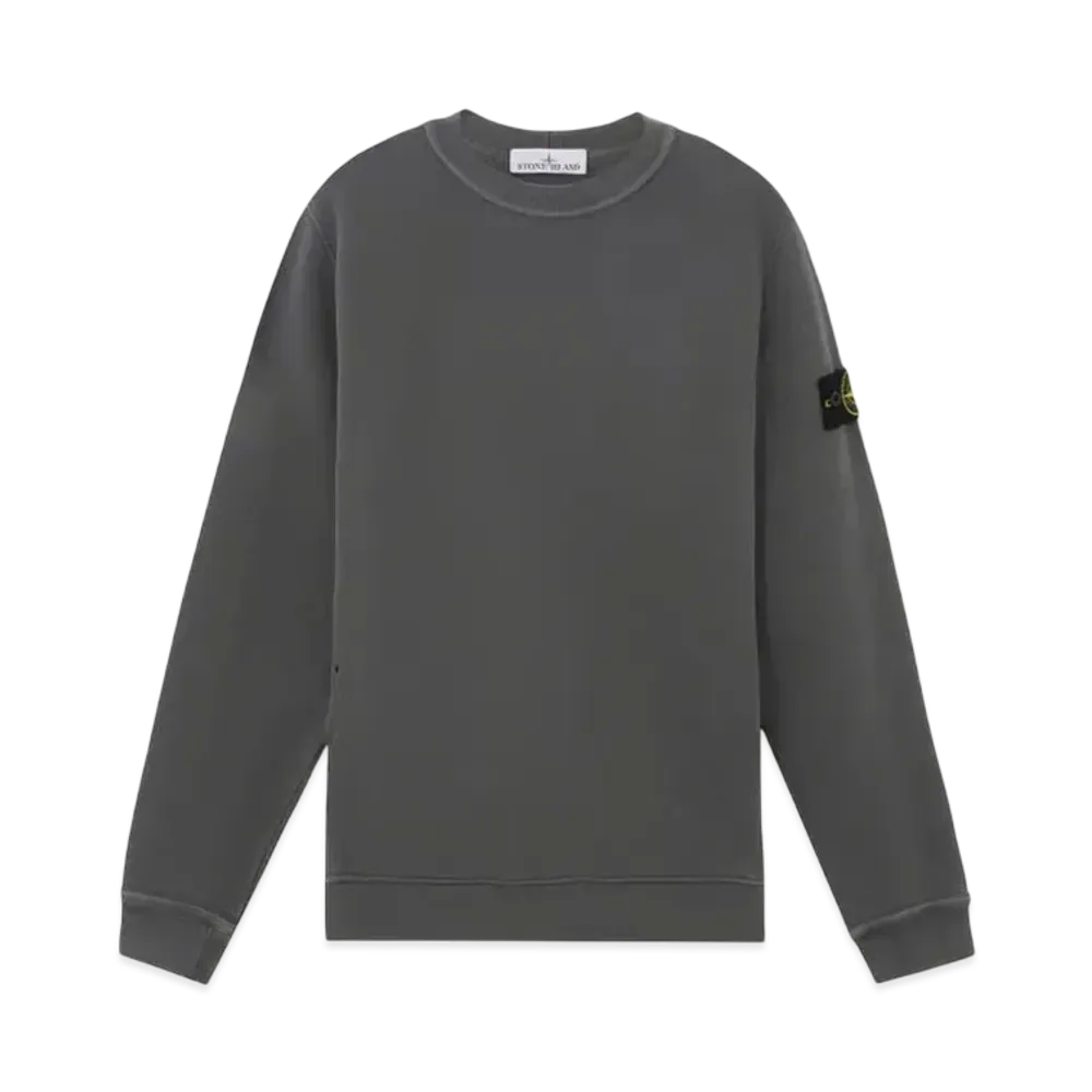 Stone Island 61241 Organic Cotton Diagonal Fleece Old Effect "Brushy Gray"