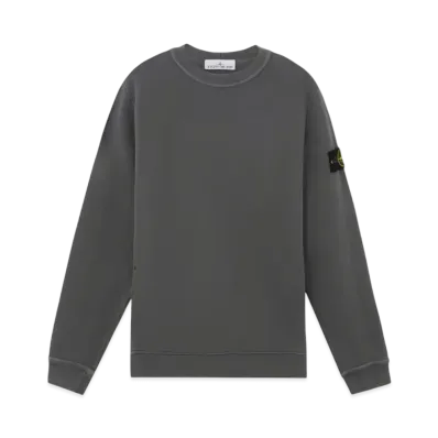 Stone Island 61241 Organic Cotton Diagonal Fleece Old Effect "Brushy Gray"