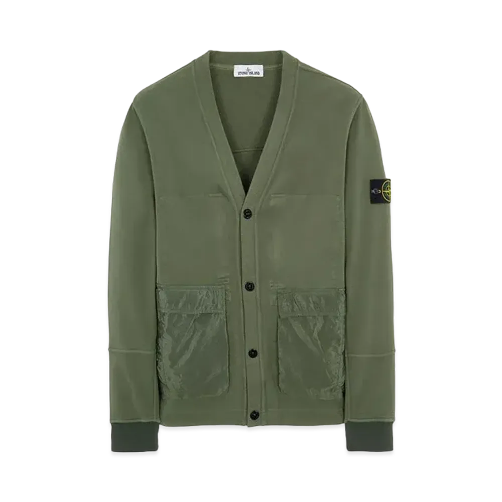 Stone Island 64841 BRUSHED FLEECE WITH NYLON METAL DETAILS "Sage Green"
