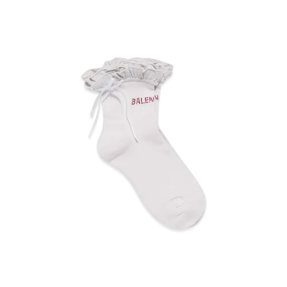 BALENCIAGA Bow Socks "White/Pink"