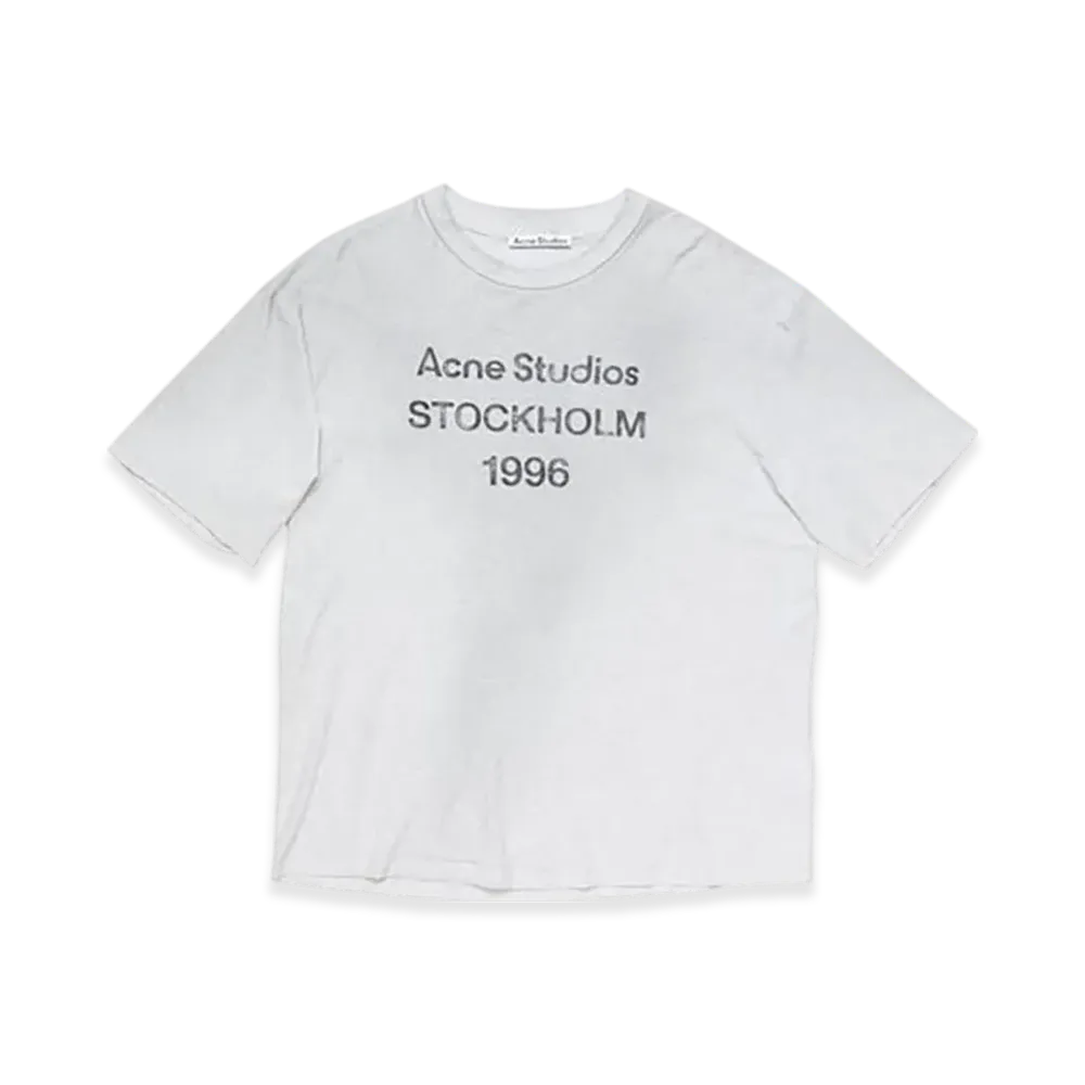 Acne Studios Logo T-Shirt - Relaxed Unisex Fit "Pale Grey Melange"
