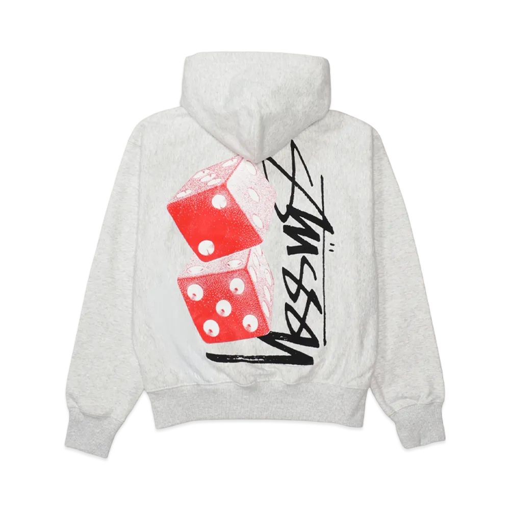 Stussy Tall Dice Zip Hoodie "Ash Heather"