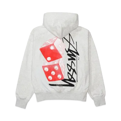 Stussy Tall Dice Zip Hoodie "Ash Heather"